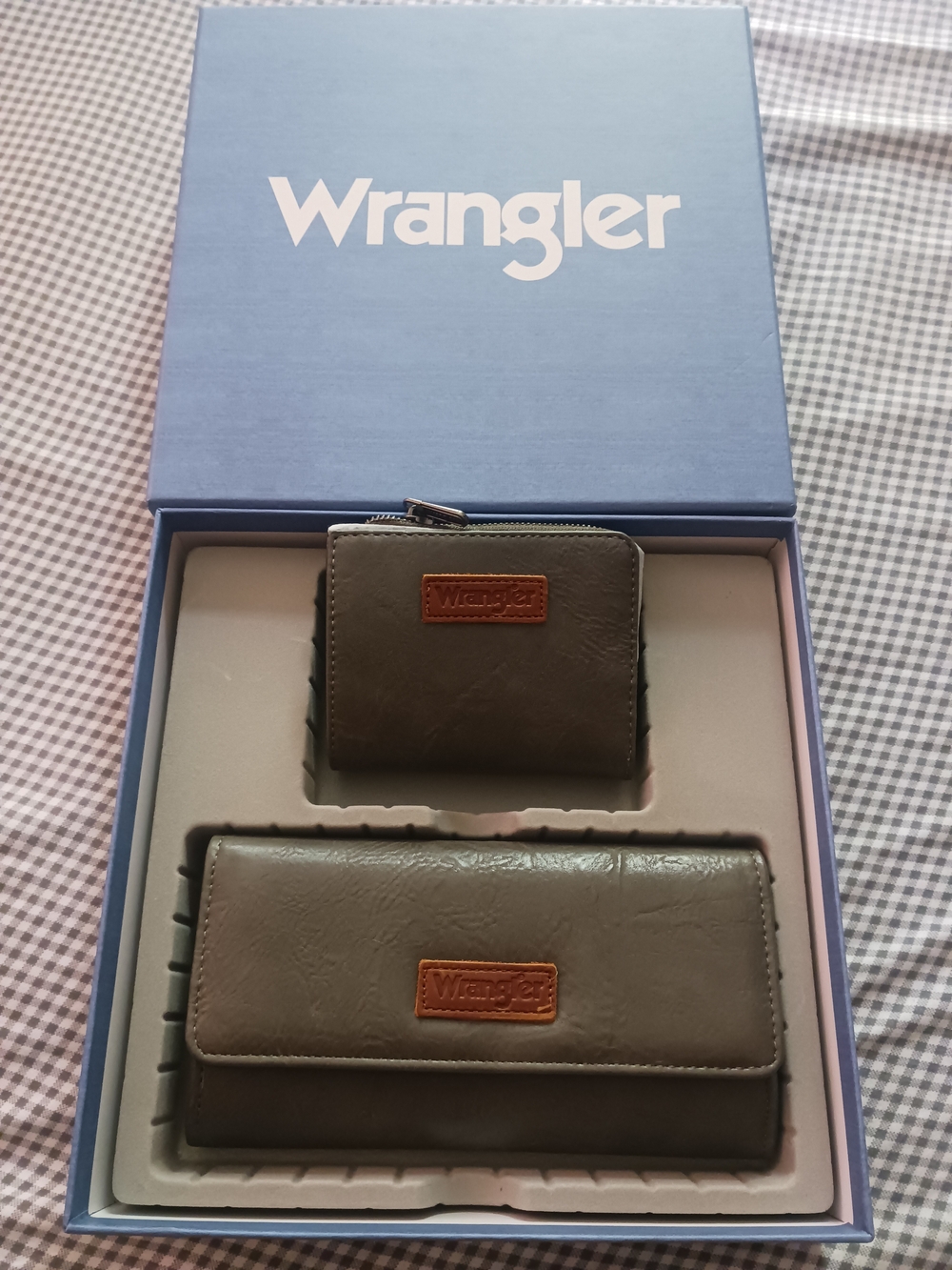 New Wrangler Grey Wallet Set  RFID Blocking
